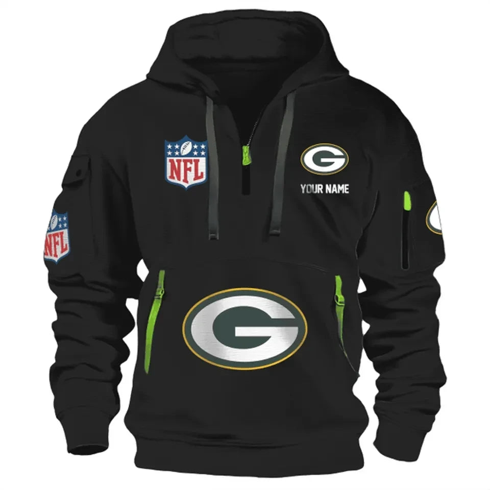 Green Bay Packers NFL Shield Personalized Legacy 3D Dynamic Hoodie