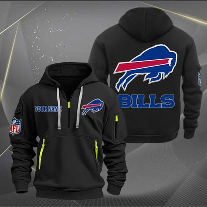 Buffalo Bills 3D Printed Custom Dynamic Hoodie – Bold Design, Personalized Style