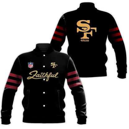San Francisco 49ers New Rivalries Faithful NFL 3D Printed Baseball Jacket