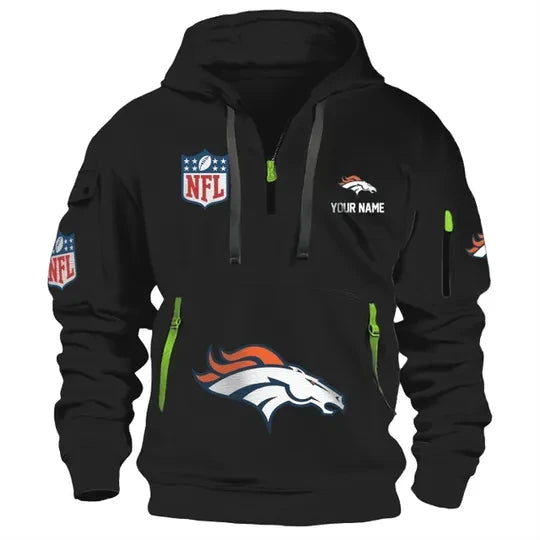 Denver Broncos Personalized NFL Sleeve Patch 3D Dynamic Hoodie