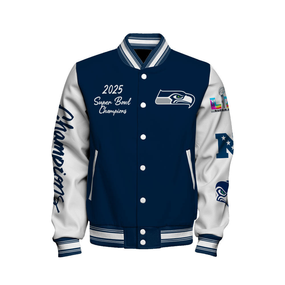Seattle Seahawks 2025-26 Super Bowl LX Champions Varsity Jacket