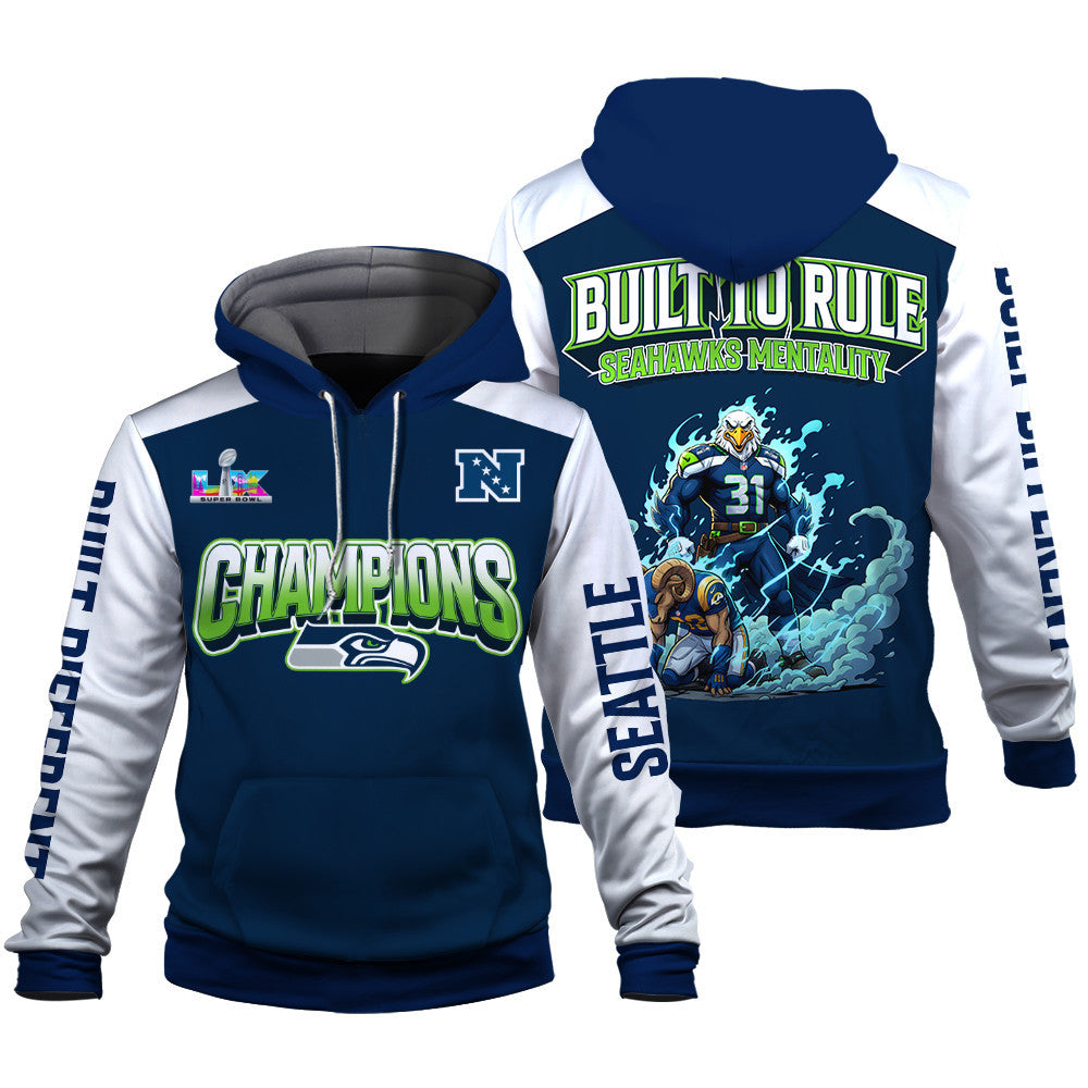 Seattle Seahawks Built The Rule Hoodie