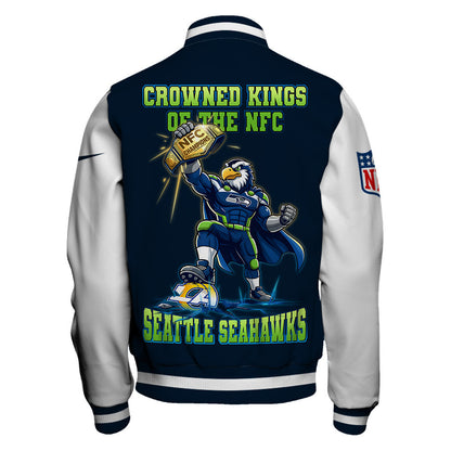 Seattle Seahawks Crowned Kings Of The NFC Varsity Jacket