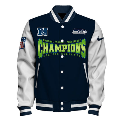 Seattle Seahawks Crowned Kings Of The NFC Varsity Jacket