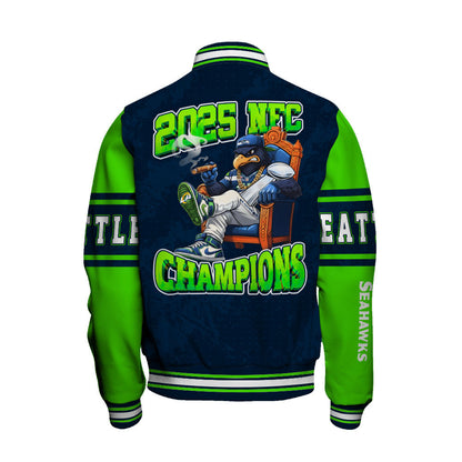 Seattle Seahawks Championship Glow Edition Varsity Jacket