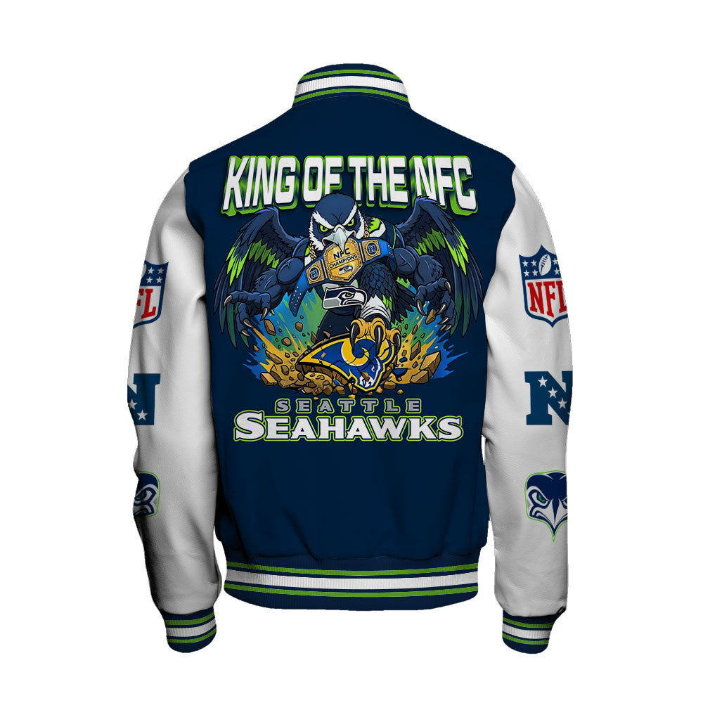 Seattle Seahawks King of The NFC 2025-26 Champions Varsity Jacket