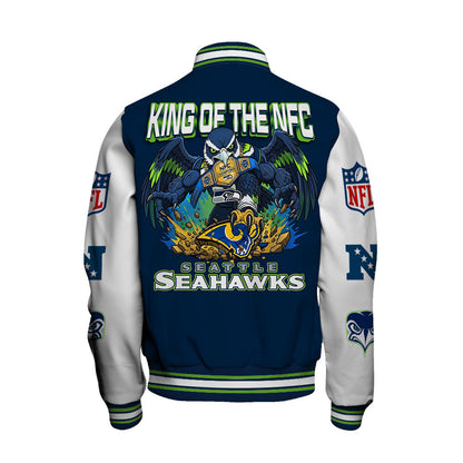 Seattle Seahawks King of The NFC 2025-26 Champions Varsity Jacket