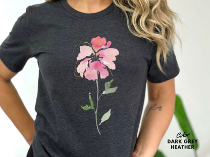 Watercolor Flower Shirt  Watercolor Floral Spring T-shirt  Floral Shirt Gift for Women Ladies Tee Gift for Mom Wildflower Tshirt Modern Tee
