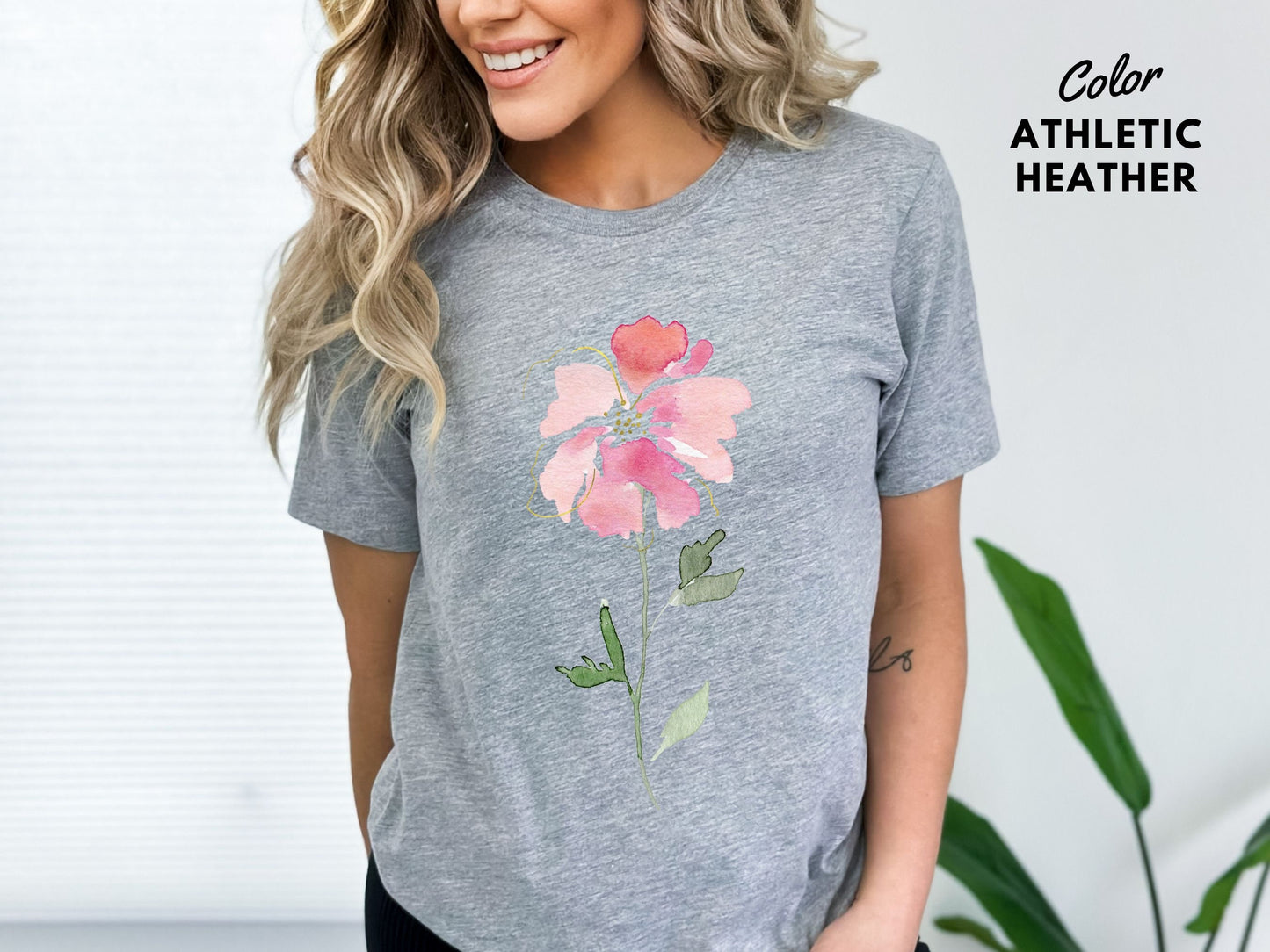 Watercolor Flower Shirt  Watercolor Floral Spring T-shirt  Floral Shirt Gift for Women Ladies Tee Gift for Mom Wildflower Tshirt Modern Tee