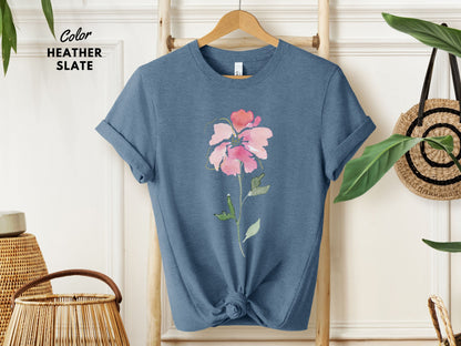 Watercolor Flower Shirt  Watercolor Floral Spring T-shirt  Floral Shirt Gift for Women Ladies Tee Gift for Mom Wildflower Tshirt Modern Tee