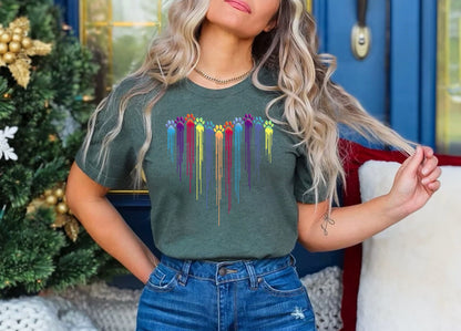Colorful Dog Paw Heart Shirt, Dog Paw Shirt, Colorful Dog Heart Paw Tee, Gift Tee Dog Owner, Dog Lover Shirt, Paw Heart Shirt, Dog Mom Shirt