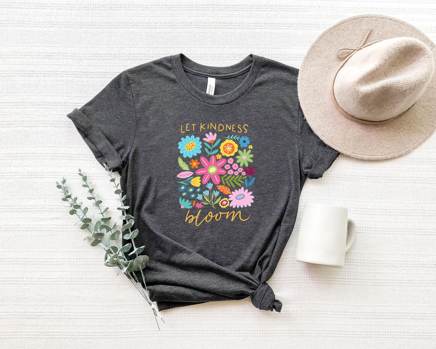 Let Kindness Bloom Shirt, Flowers Shirt, Aesthetic Wild Flower Shirt, Botanical Floral Shirt, Boho Flower Shirt, Inspirational Floral Tee