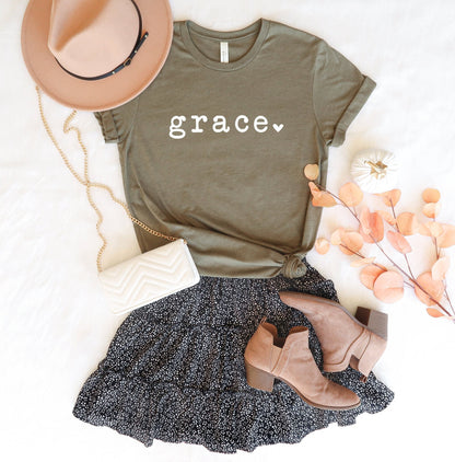 Grace Shirt: Christian Women's Graphic Tee - Inspirational Faith Design