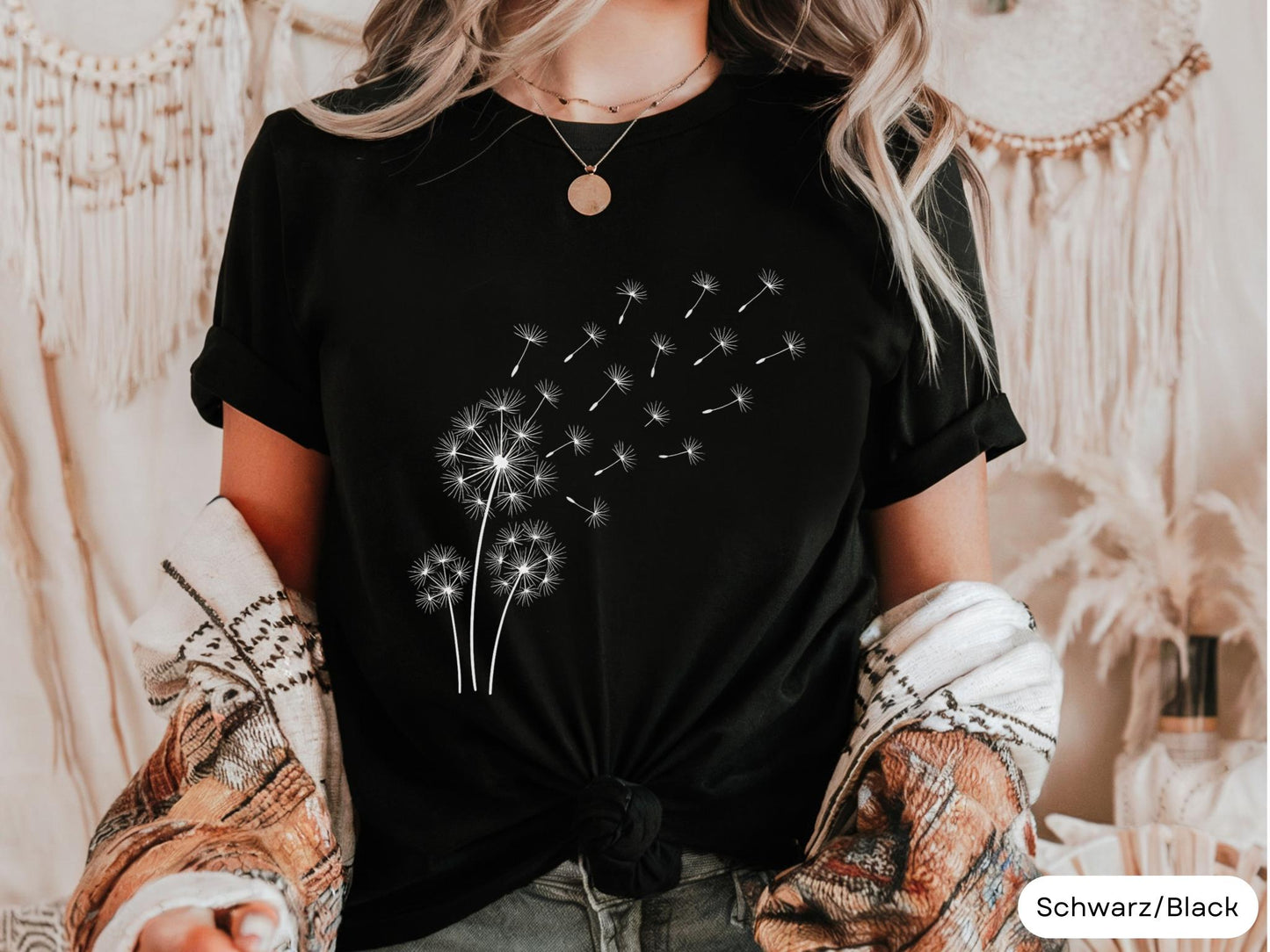 Dandelion Flower T Shirt, Dandelion Shirt for Women, Inspirational Shirt, Flower in Natural T-shirt, Cute Trending Womens T-Shirt