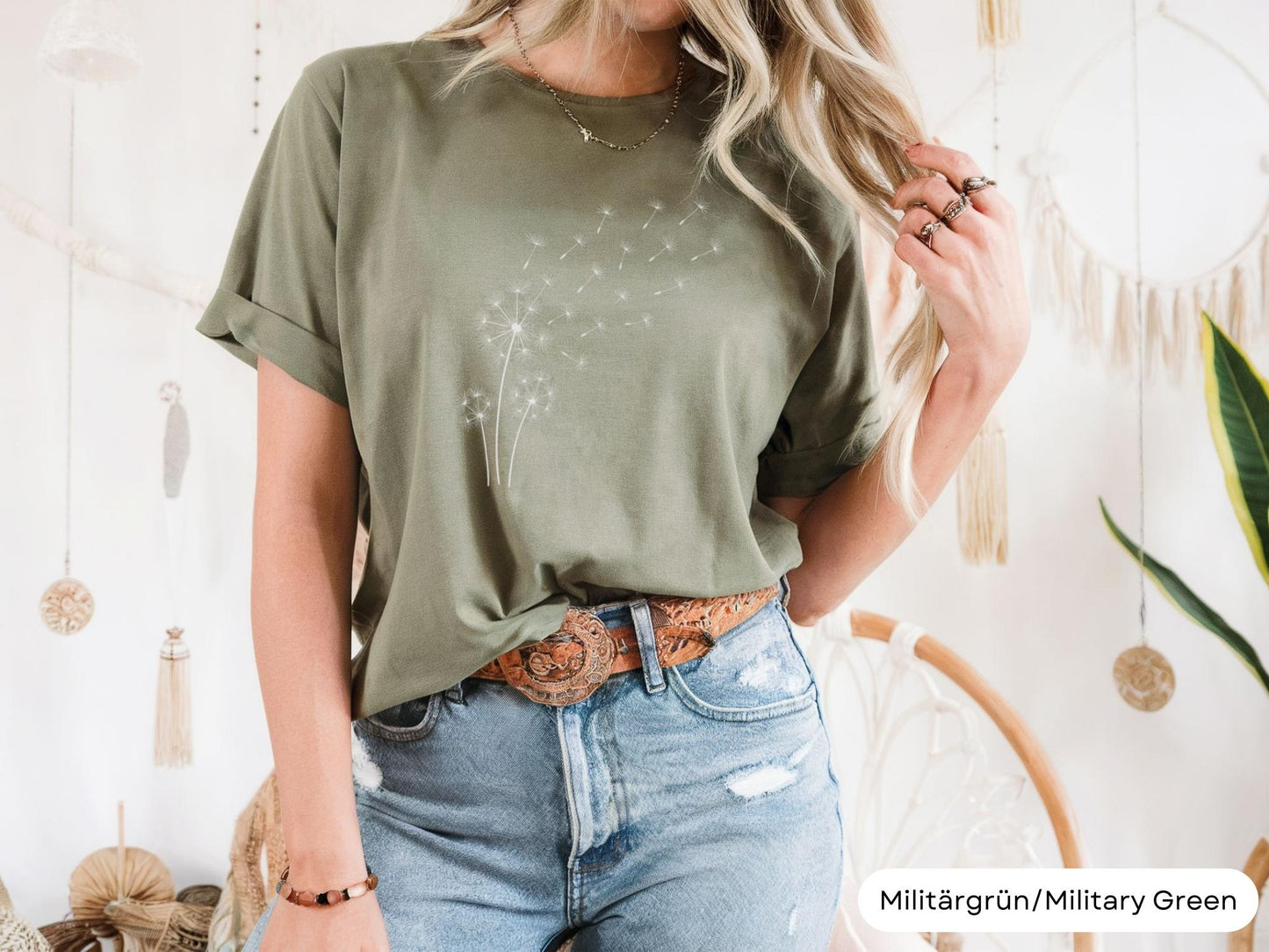 Dandelion Flower T Shirt, Dandelion Shirt for Women, Inspirational Shirt, Flower in Natural T-shirt, Cute Trending Womens T-Shirt