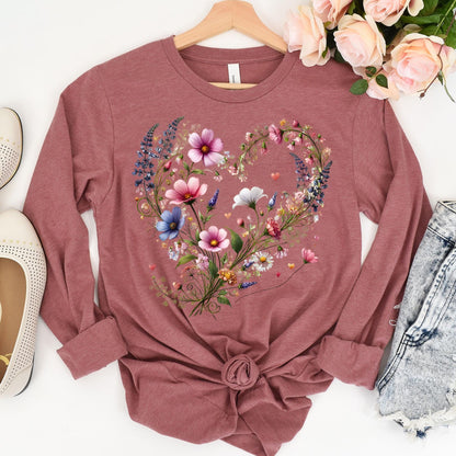 Flower Shirt, Flower Shirt Aesthetic, Floral Graphic Tee, Floral Shirt, Flower T-shirt,Wild Flower Shirt,Wildflower Tshirt,Gift for Gardener