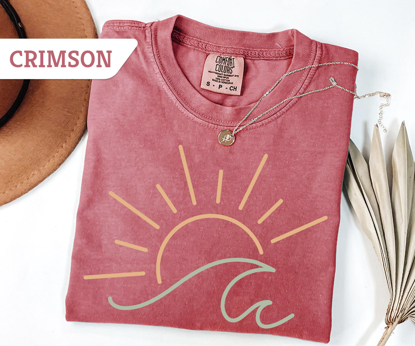 Comfort Colors® Sun Ocean T-Shirt, Sunset T-Shirt, Ocean Waves T-Shirt, Summer T-Shirt, Summer Beach Shirt, Boho Summer Shirt