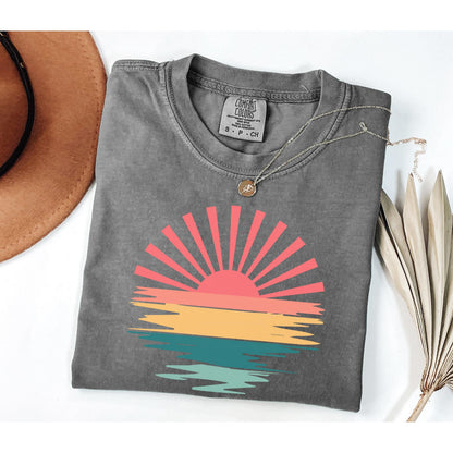 Comfort Colors® Summer Vibes Tshirt, Neon Trendy Summer Shirt, Summer Shirt, Distressed Beach Tee, 2025 Trendy Women's Shirt, Sunshine Shirt