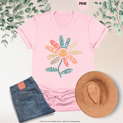 You Are Enough Shirt, Floral Inspirational Shirt, Woman Motivational Gift, Shirt With Saying, Positive Affirmation Tee, Bible Verse Shirt