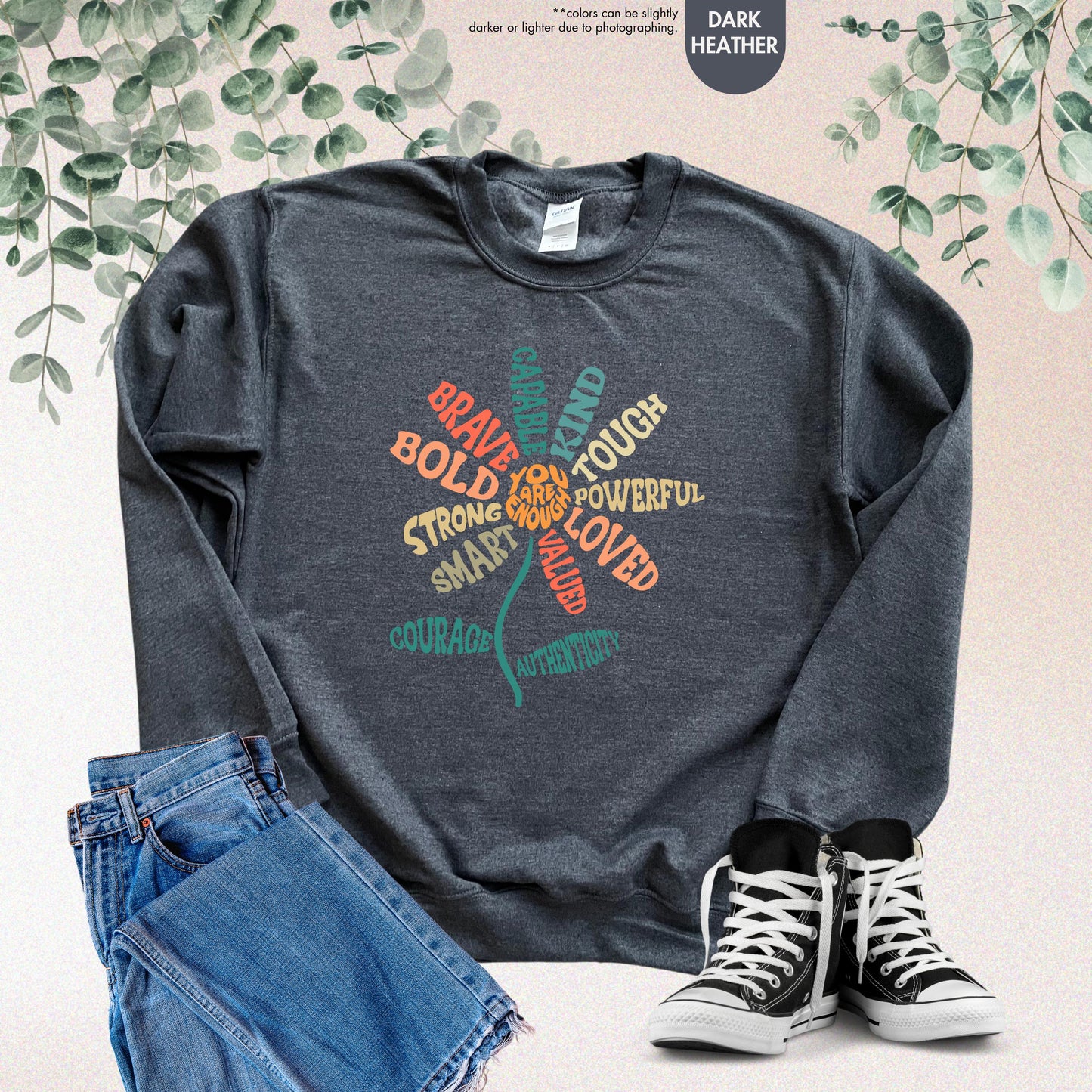 You Are Enough Shirt, Floral Inspirational Shirt, Woman Motivational Gift, Shirt With Saying, Positive Affirmation Tee, Bible Verse Shirt