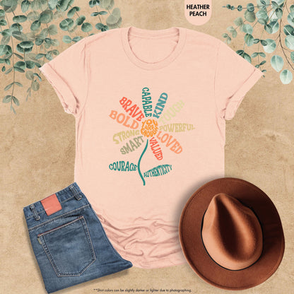 You Are Enough Shirt, Floral Inspirational Shirt, Woman Motivational Gift, Shirt With Saying, Positive Affirmation Tee, Bible Verse Shirt