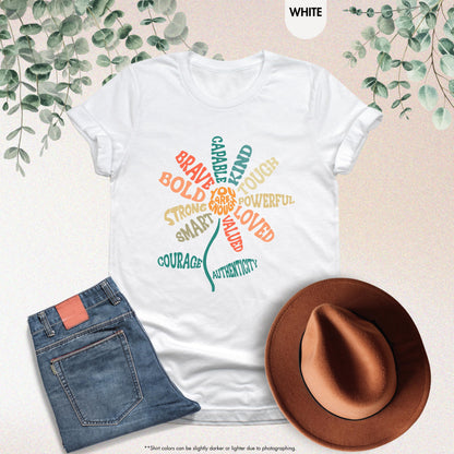 You Are Enough Shirt, Floral Inspirational Shirt, Woman Motivational Gift, Shirt With Saying, Positive Affirmation Tee, Bible Verse Shirt