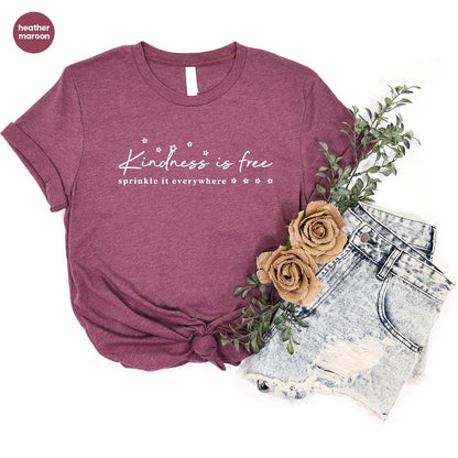 Kindness Shirt, Motivational Shirts for Women, Gifts for Her, Minimalist TShirt, Christian Apparel, Inspirational Quotes Tee, Positive Shirt