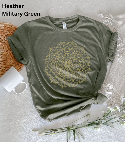 Boho Mandala Shirt, Mandala T-Shirt, Cute Spring Shirt, Cute Shirt for Woman, Cute Mandala Shirt, New Age tee, Boho t-shirt