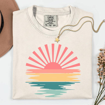 Comfort Colors® Summer Vibes Tshirt, Neon Trendy Summer Shirt, Summer Shirt, Distressed Beach Tee, 2025 Trendy Women's Shirt, Sunshine Shirt