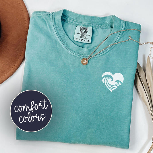 Summer Comfort Colors® Ocean Shirt, Coastal Tee, Womens Cute Vacation Tops, Trendy Summer Tee, Ocean Lover Gift For Surfer T-Shirt